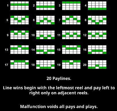 Paylines from Action Boost Gorilla Gems slot 