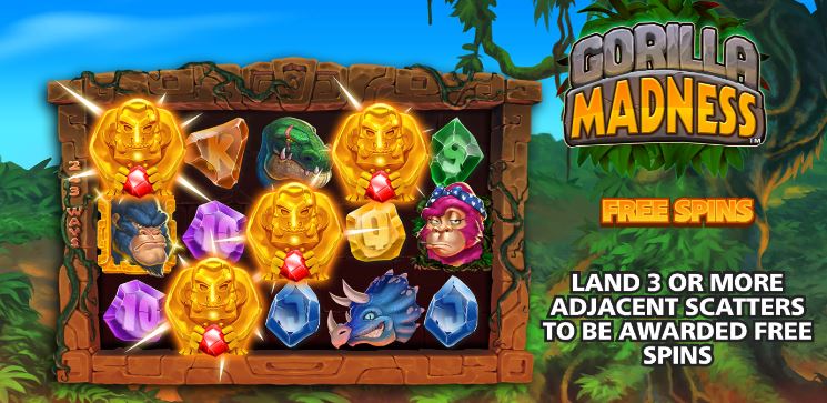 Free spins in gorilla madness slot 
