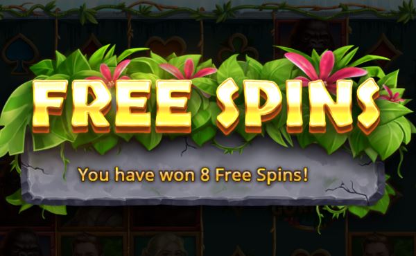 8 free spins in mighty gorilla slot 