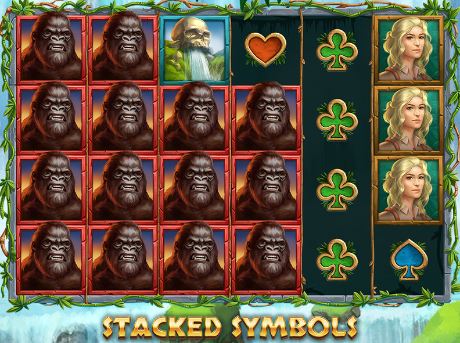 stacked symbols in mighty gorilla slot 