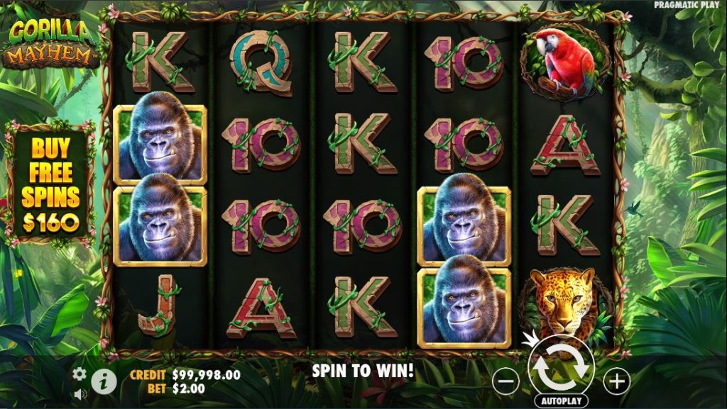 gameplay from gorilla mayhem slot 